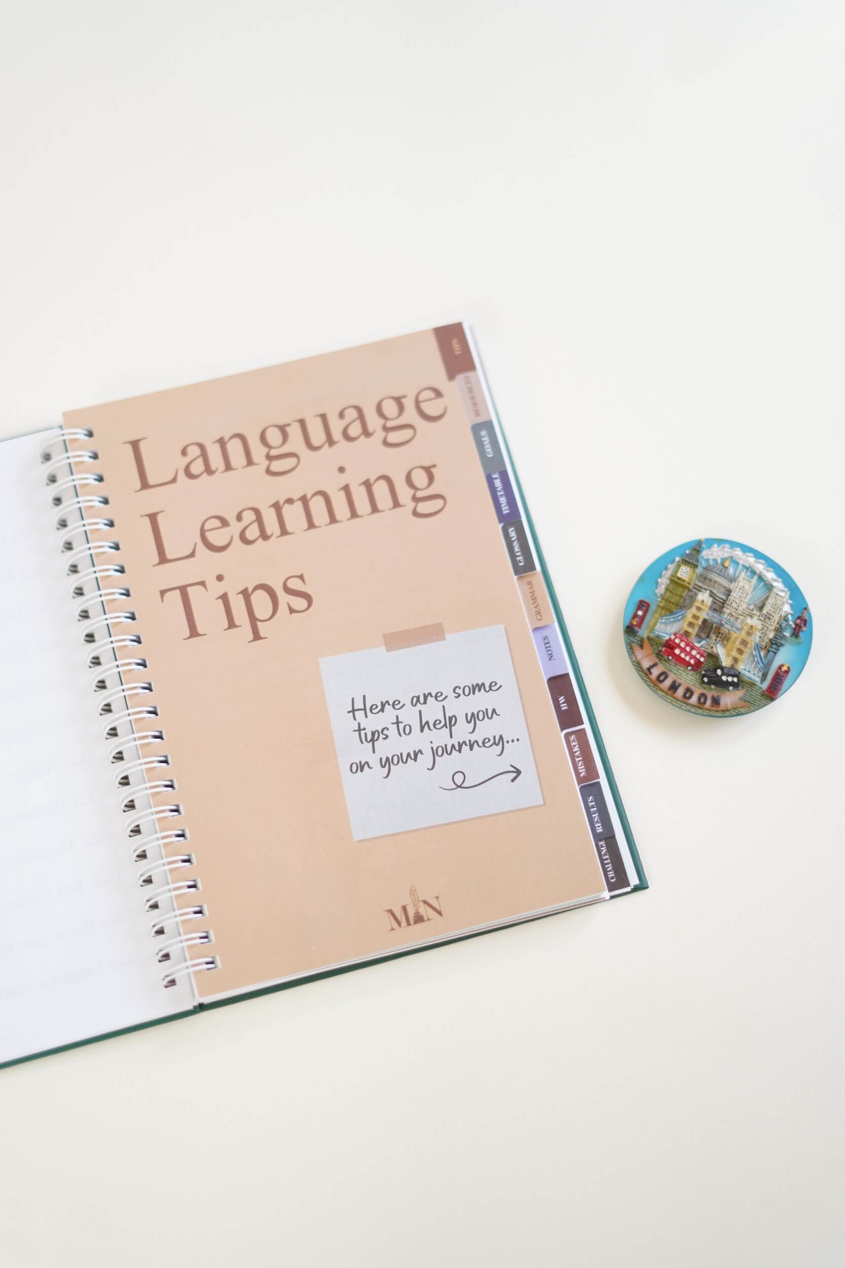 language notebook learning tips